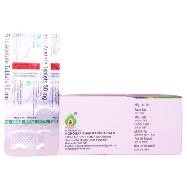 Zinotal (Zinc Acetate 50mg Tablet) - Image 3