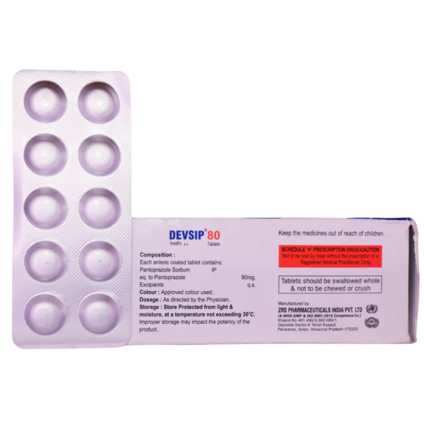 Devsip 80 (Pantoprazole 80 mg) - Image 2