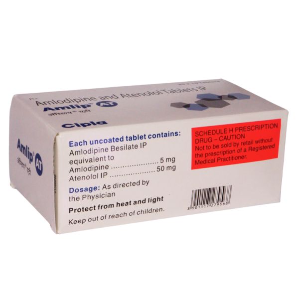 Amlip AT (Amlodipine and Atenolol(5/50mg)) - Image 2