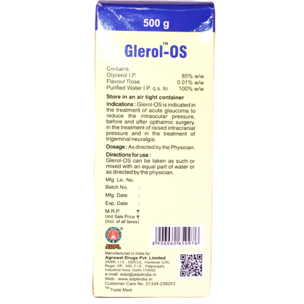 Glerol-OS (Glycerol (85%w/w)  Flavour Rose(0.01%w/w) Purified Water (100%w/w)) - Image 2