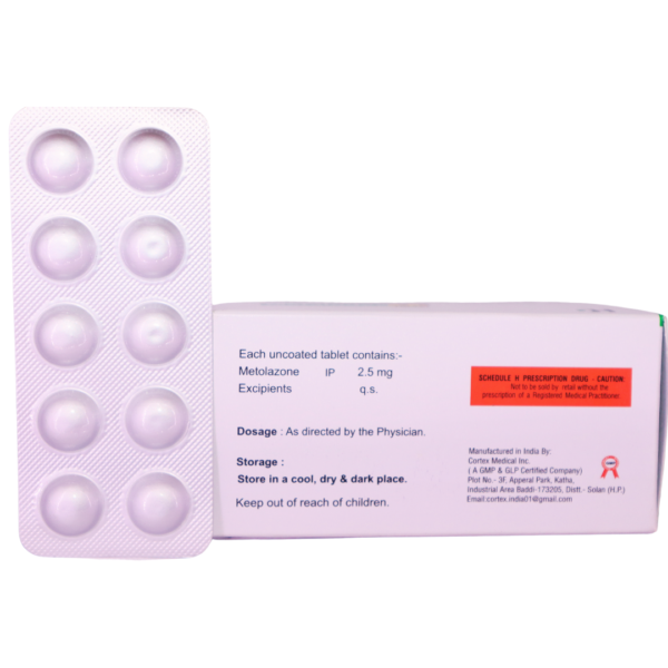 Metalodax 2.5 (Metolazone 2.5 mg) - Image 2