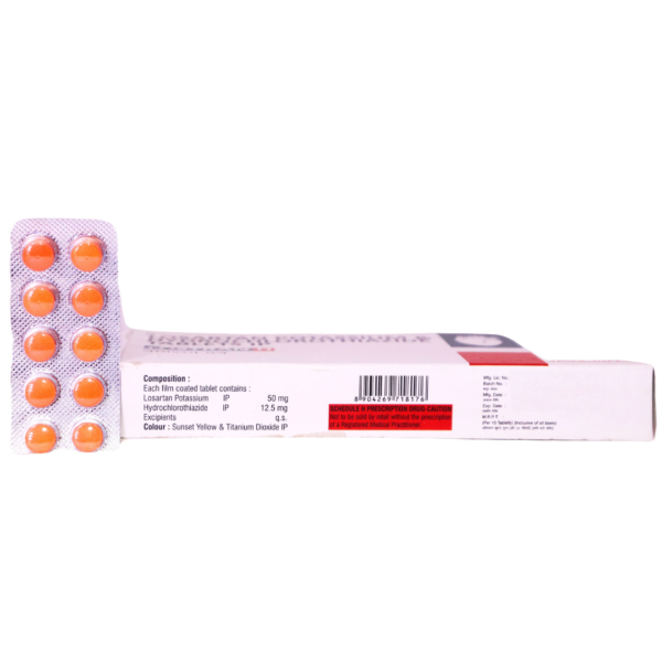 Lostran H (Losartan Potassium (50mg) + Hydrochlorothiazide (12.5mg)) - Image 2