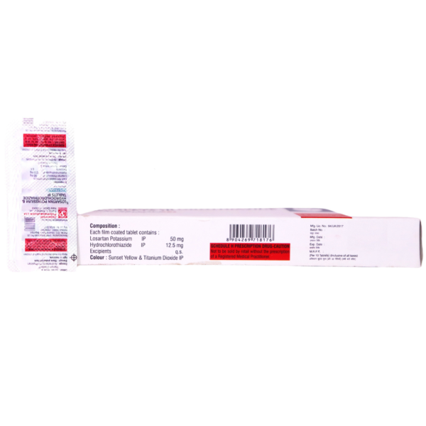 Lostran H (Losartan Potassium (50mg) + Hydrochlorothiazide (12.5mg)) - Image 3