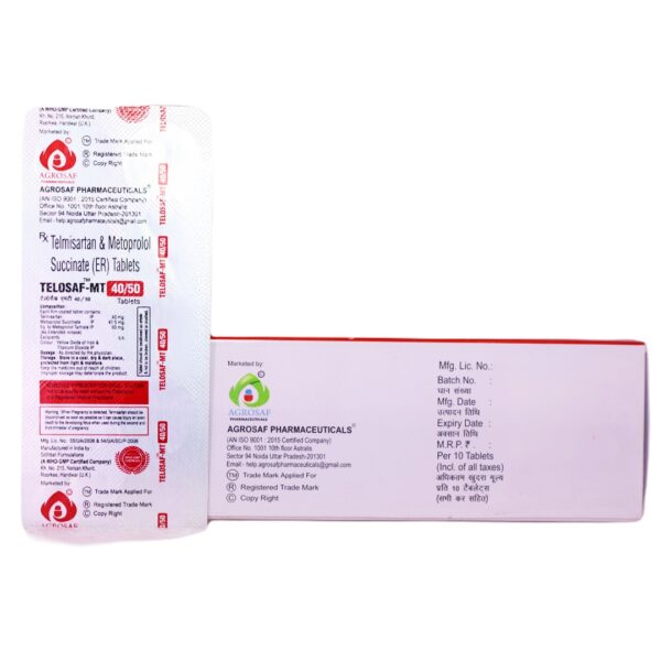 Telosaf MT 40/50 (Telmisartan (40mg) + Metoprolol Succinate (50mg)) - Image 3