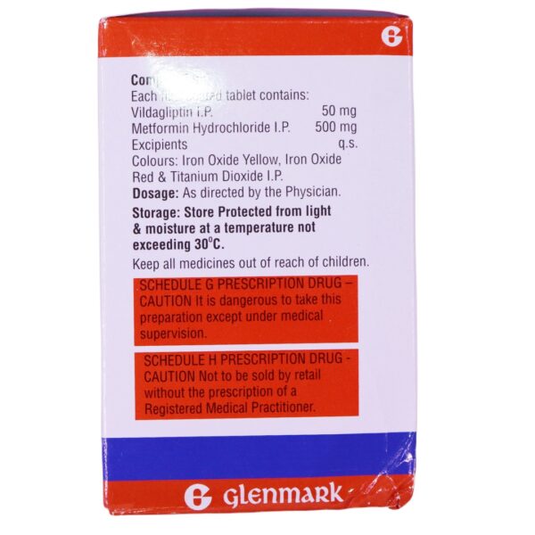 Galvamark Met 50mg/500mg (Metformin (500mg) + Vildagliptin (50mg)) - Image 2