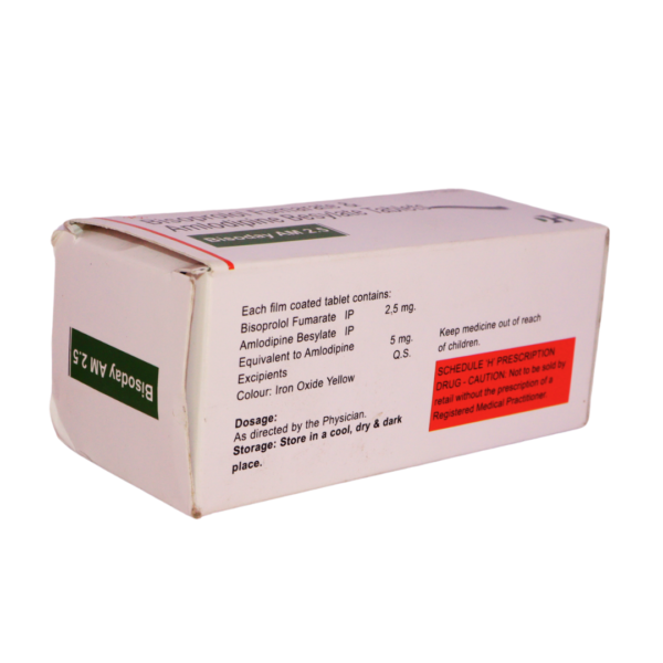 Bisoday AM 2.5 (Bisoprolol fumarate & Amlodipine besylate (2.5/5mg)) - Image 2