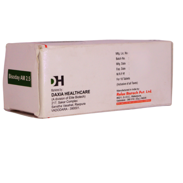Bisoday AM 2.5 (Bisoprolol fumarate & Amlodipine besylate (2.5/5mg)) - Image 3