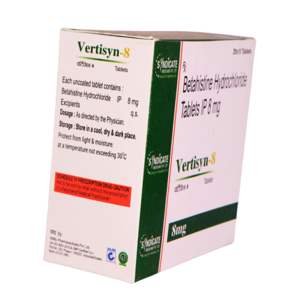Vertisyn 8 (Betahistine hydrochloride 8mg) - Image 2