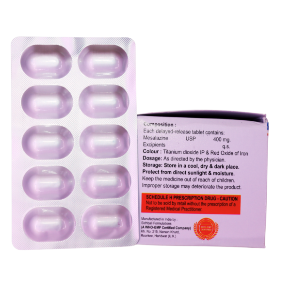 Mesadon 400 (Mesalazine Delayed-Release (400mg) - Image 2