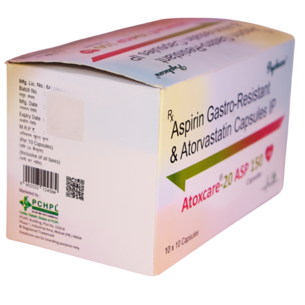 Atoxcare  20 ASP 150 (Aspirin Gastro- Resistant & Atorvastatin (20/150mg)) - Image 3