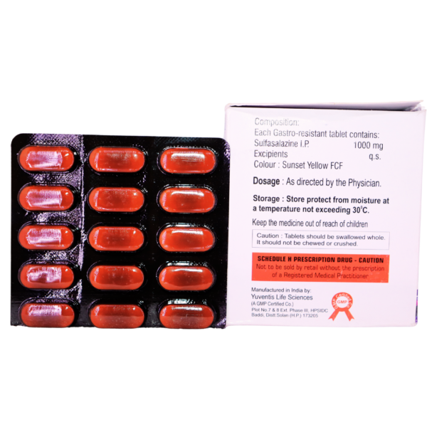 Sulfawise 1000 (Sulfasalazine Gastro Resistant (1000mg)) - Image 2