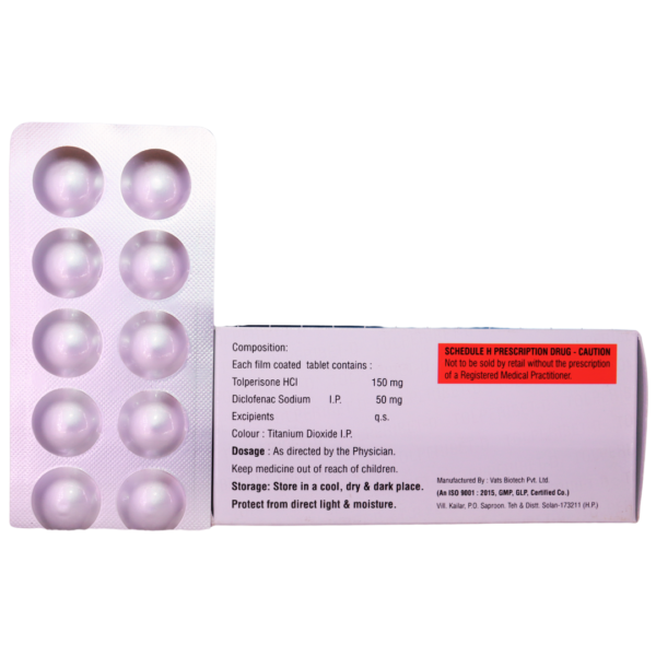 Tolperibet D (Tolperisone (150mg) + Diclofenac (50mg) - Image 2