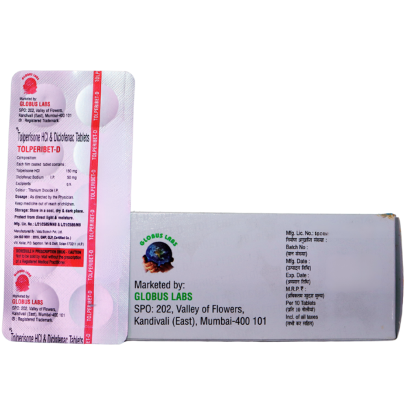 Tolperibet D (Tolperisone (150mg) + Diclofenac (50mg) - Image 3