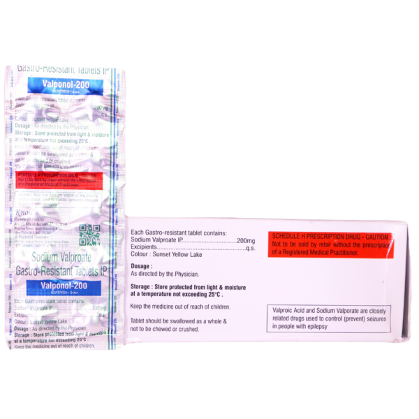 Valponol 200 (Sodium Valproate (200mg)) - Image 2