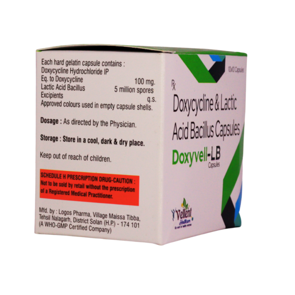 Doxyvell  LB (Doxycyline & Lactic Acid Bacillus 100mg) - Image 2