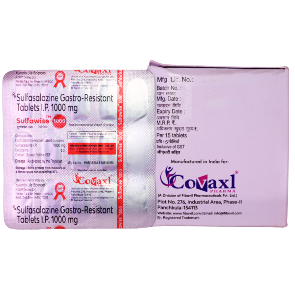 Sulfawise 1000 (Sulfasalazine Gastro Resistant (1000mg)) - Image 3