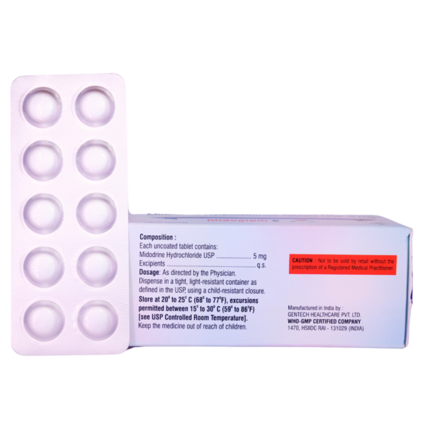 Midoglam 5 (Midodrine hydrochloride 5 mg) - Image 2