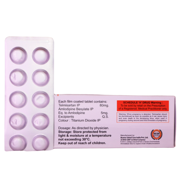 Telesky 80 AM (Telmisartan (80mg) + Amlodipine (5mg) - Image 2
