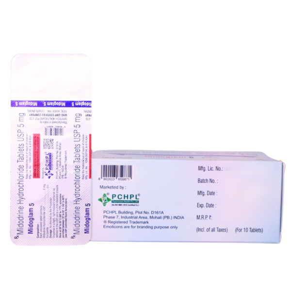 Midoglam 5 (Midodrine hydrochloride 5 mg) - Image 3