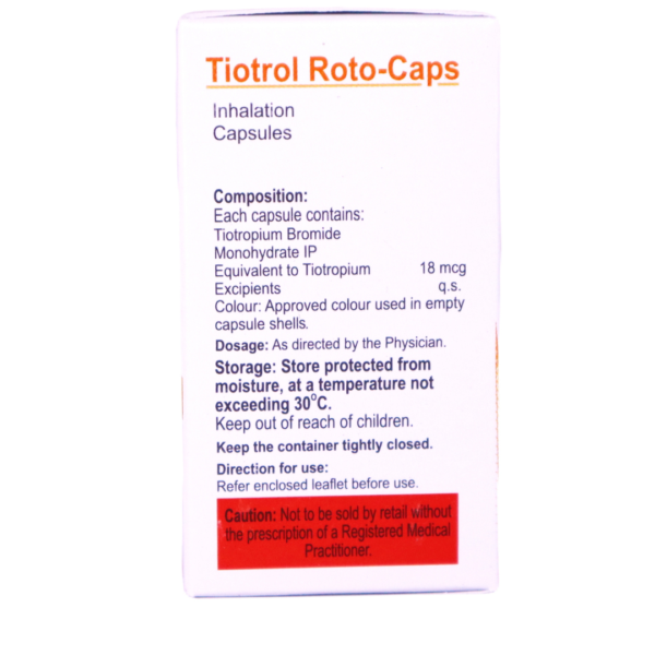 Tiotrol Roto Caps (Tiotropium Bromide Powder For Inhalation  (18mcg)) - Image 2