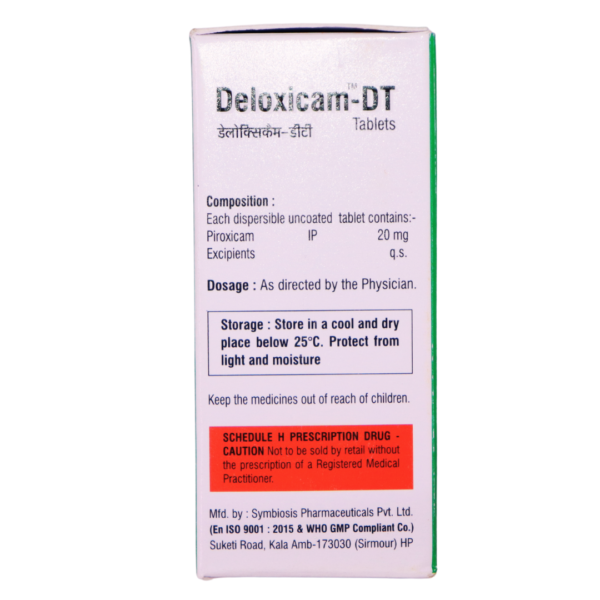 Deloxicam DT (Piroxicam Dispersibles Tablets 20 mg) - Image 2