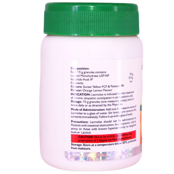 Lacmolax Husk (Lactitol Monohydrate 10g & ispaghula Husk 3.5g Granules) - Image 2