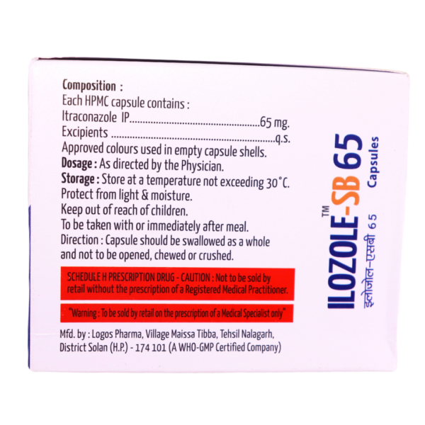ILozole SB 65 (Itraconazole Capsules 65mg) - Image 2
