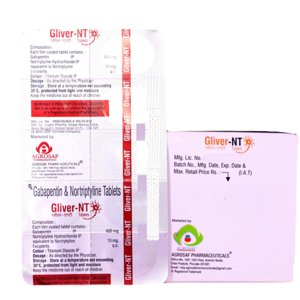 Gliver NT (Gabapentin 400mg & Nortriptyline 10mg) - Image 3