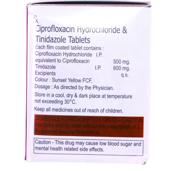 CIP TZ (Ciprofloxacin Hydrochloride 500mg & Tinidazole 600mg Tablets) - Image 2