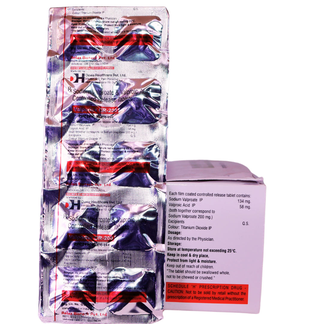 Valpodax CR 200 (Sodium Valproate & Valproic Acid Controlled Release (134mg/58mg)) - Image 2