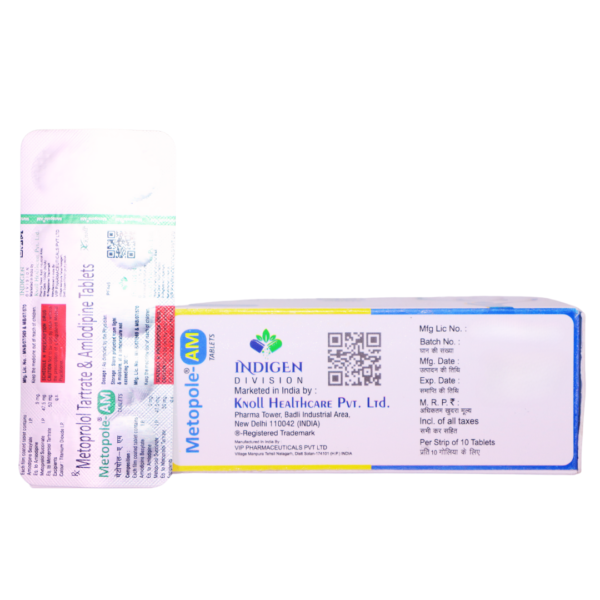 Metopole AM (Metoprolol Tartrate & Amlodipine (5mg/50mg)) - Image 3