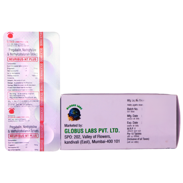 Neuribus NT Plus (Pregabalin Nortriptyline & Methylcobalamin (75mg/10mg/1500mcg)) - Image 3