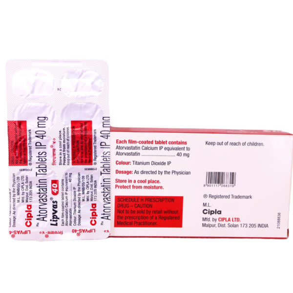 Lipvas 40 (Atorvastatin 40mg) - Image 2