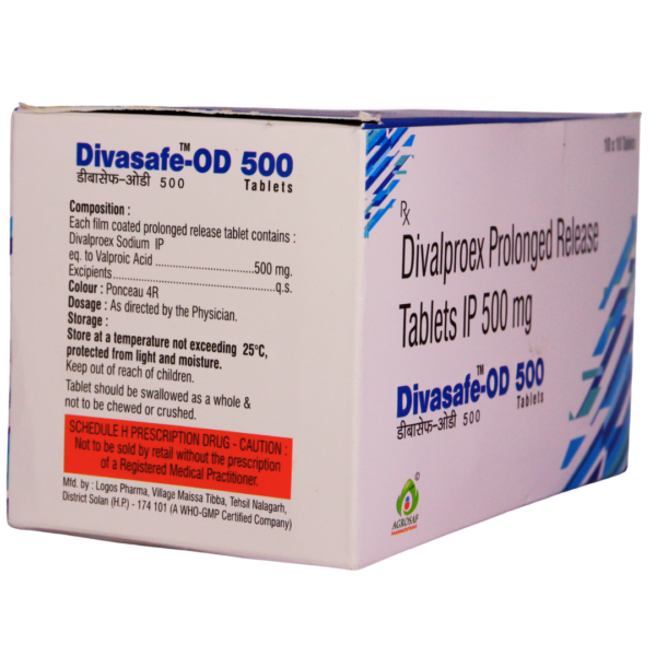 Divasafe OD 500(Divalproex Prolonged Release 500mg) - Image 2