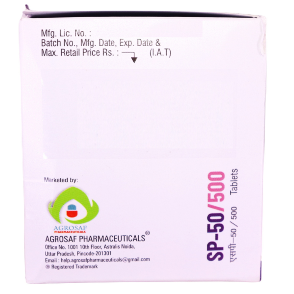 SP 50/500 (Sitagliptin Phosphate 50mg & Metformin Hydrochloride 500mg) - Image 3