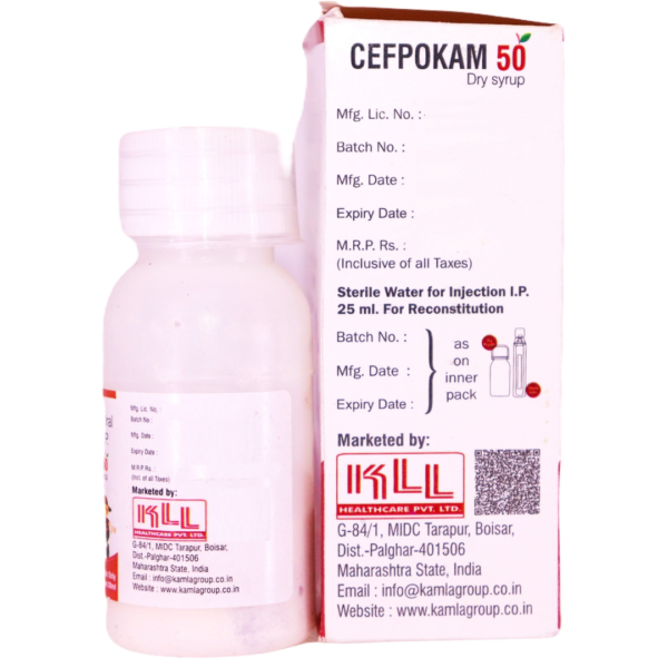 Cefpokam 50 Dry Syrup (Cefpodoxime Oral Suspension 50mg) - Image 3