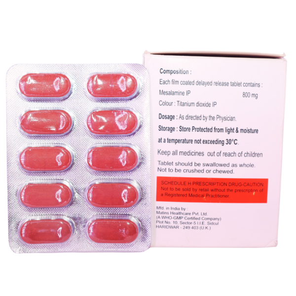 Mesagut 800 DR (Mesalamine Delayed release 800 mg) - Image 2