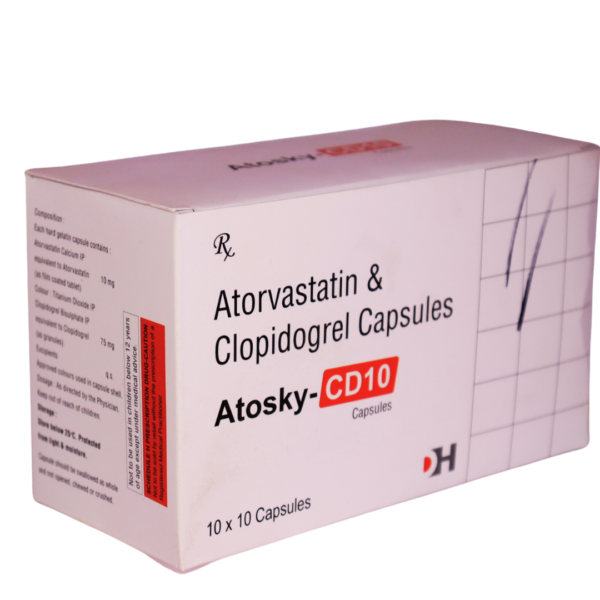 Atosky  CD10 (Atorvastatin & Clodidogrel(10/75mg)) - Image 2