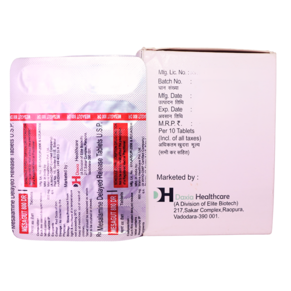 Mesagut 800 DR (Mesalamine Delayed release 800 mg) - Image 3