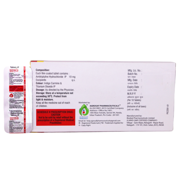Tryptine 10 (Amitriptyline Hydrochloride 10mg) - Image 2