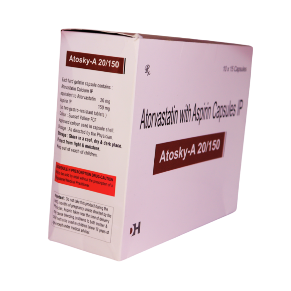 Atosky  A 20/150 (Atorvastatin with Aspirin (20/150mg)) - Image 2