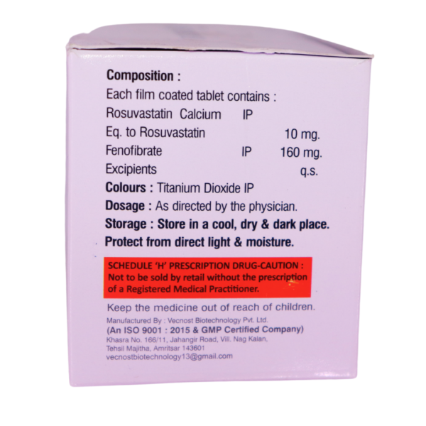 Rosubus F (Rosuvastatin & Fenofibrate (10mg/160mg)) - Image 2