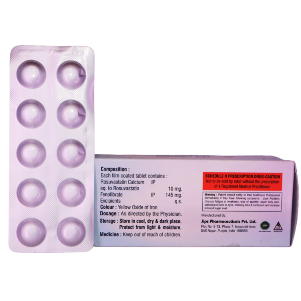 Rotsan FH (Rosuvastatin Calcium & Fenofibrate (10mg/145mg)) - Image 2