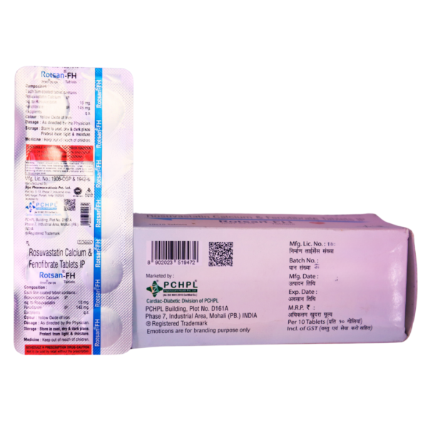 Rotsan FH (Rosuvastatin Calcium & Fenofibrate (10mg/145mg)) - Image 3