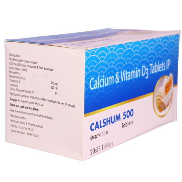 calshum 500 (Calcium & Vitamin D3 500mg) - Image 2