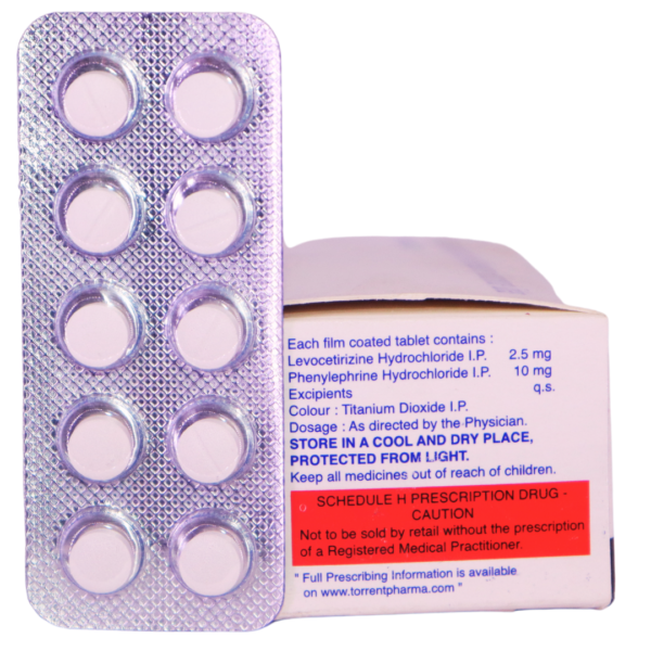 Uvnil D (Levocetirizine Hydrochloride & Phenylephrine Hydrochloride (2.5mg/10mg)) - Image 2