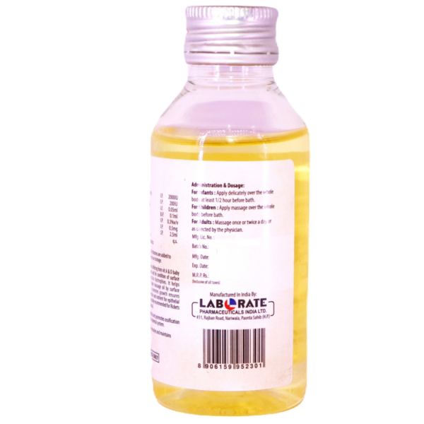 Vit A & D Baby Massage Oil (Vitamin A D3 & E Isopropyl Myristate Spirit Chloroform Olive Oil Arachis Oil Soyabean Oil) - Image 3