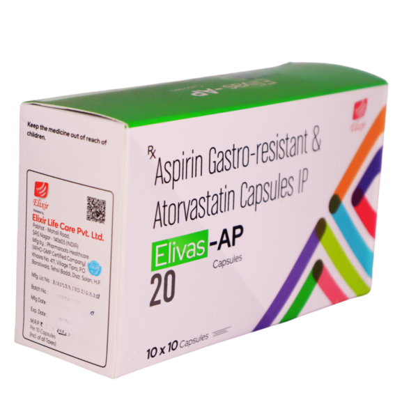 Elivas AP (Atorvastatin Gastro- Resistant & Aspirin (20/75mg)) - Image 3