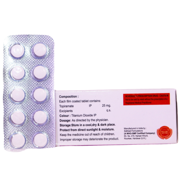 Topicet 25 (Topiramate (25mg)) - Image 2