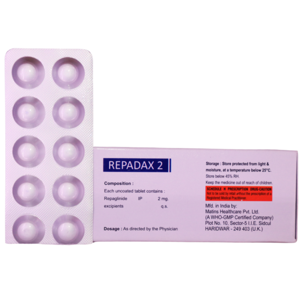 Repadax 2 (Repaglinide 2mg) - Image 2